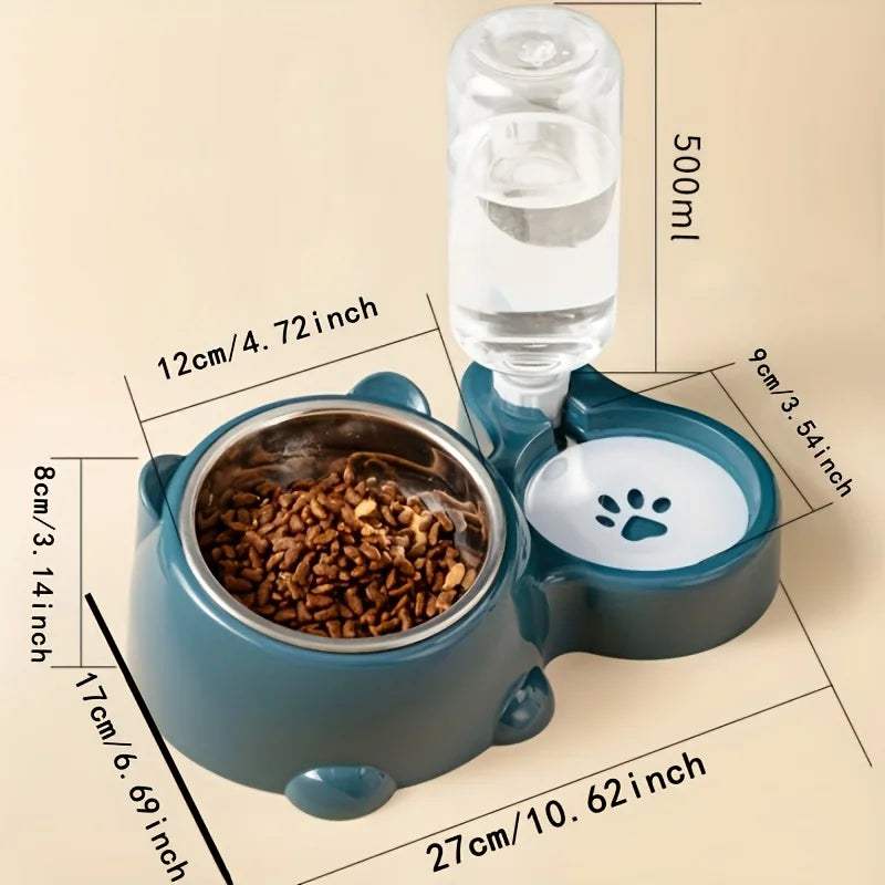 Automatic Pet Feeder & Water Dispenser (No Power Required)
