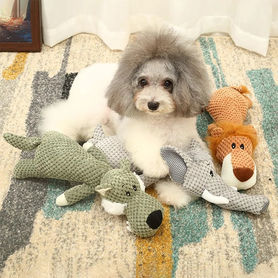 🐘Wild Pals Squeaky Plush Dog Toy