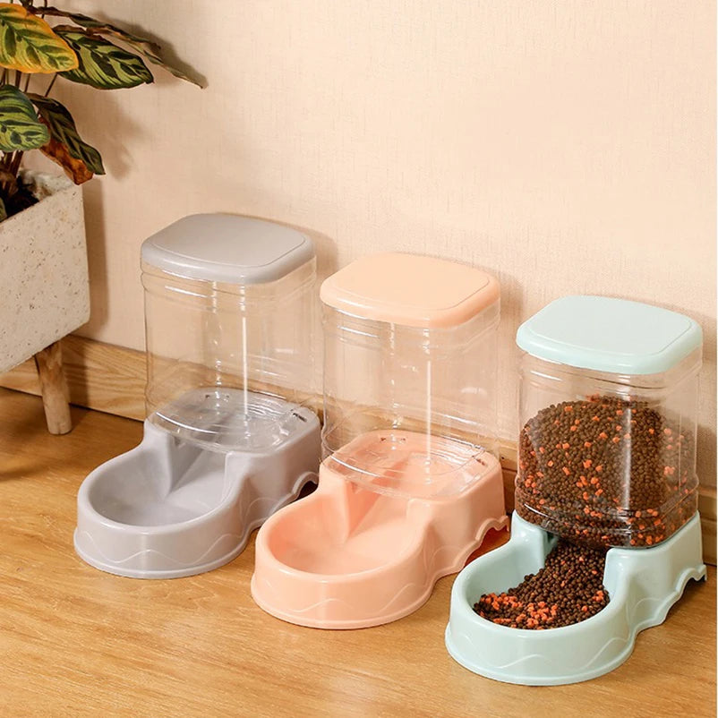Automatic Gravity Pet Feeder & Water Bowl Set