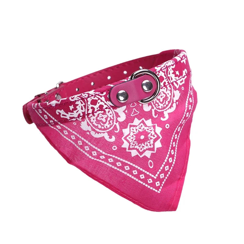 Printed Bandana Dog & Cat Collar (PU)