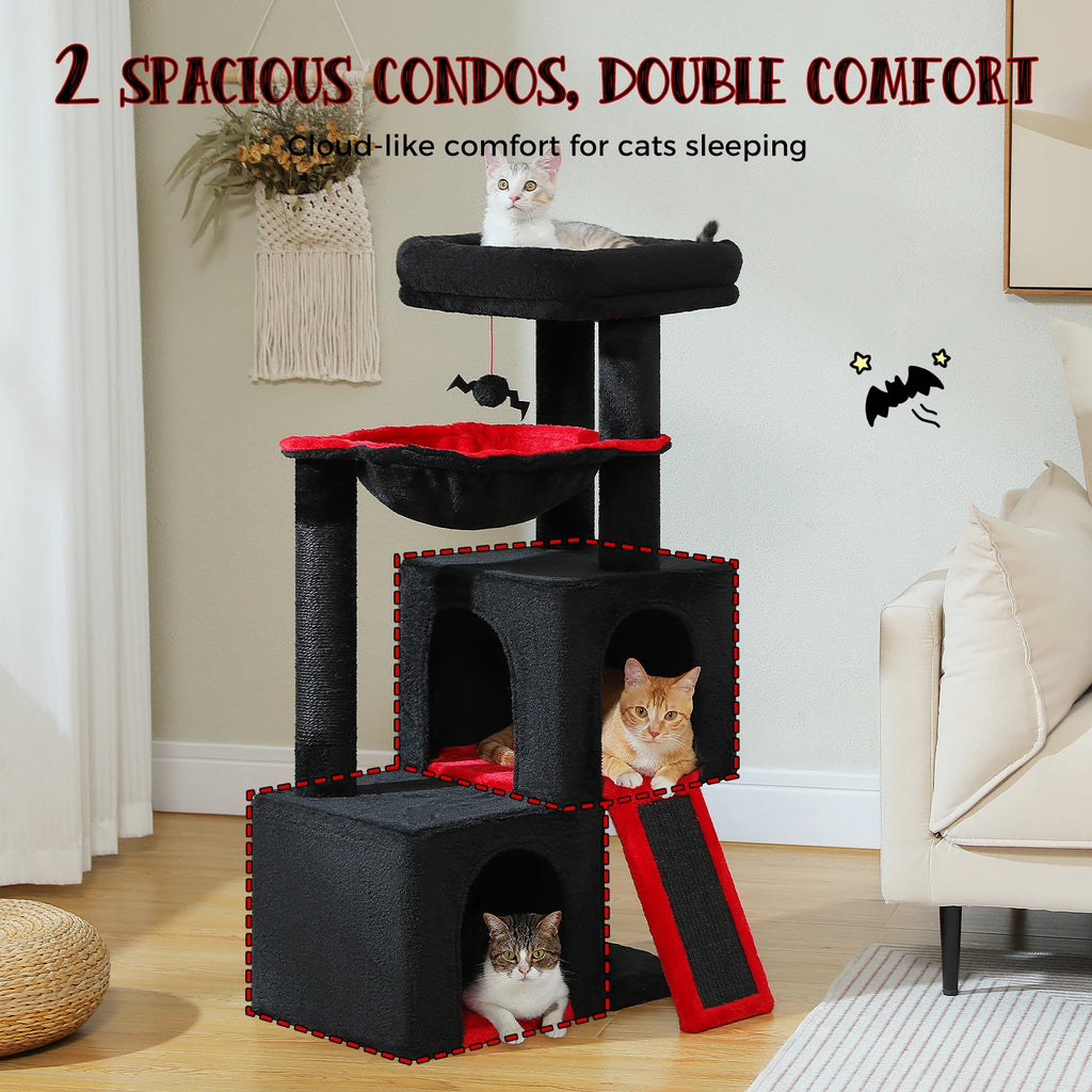 All-in-One Cozy Climbing & Resting Tower for Indoor Cats