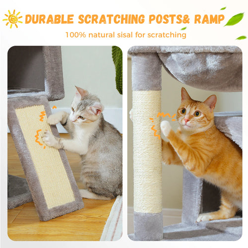 All-in-One Cozy Climbing & Resting Tower for Indoor Cats