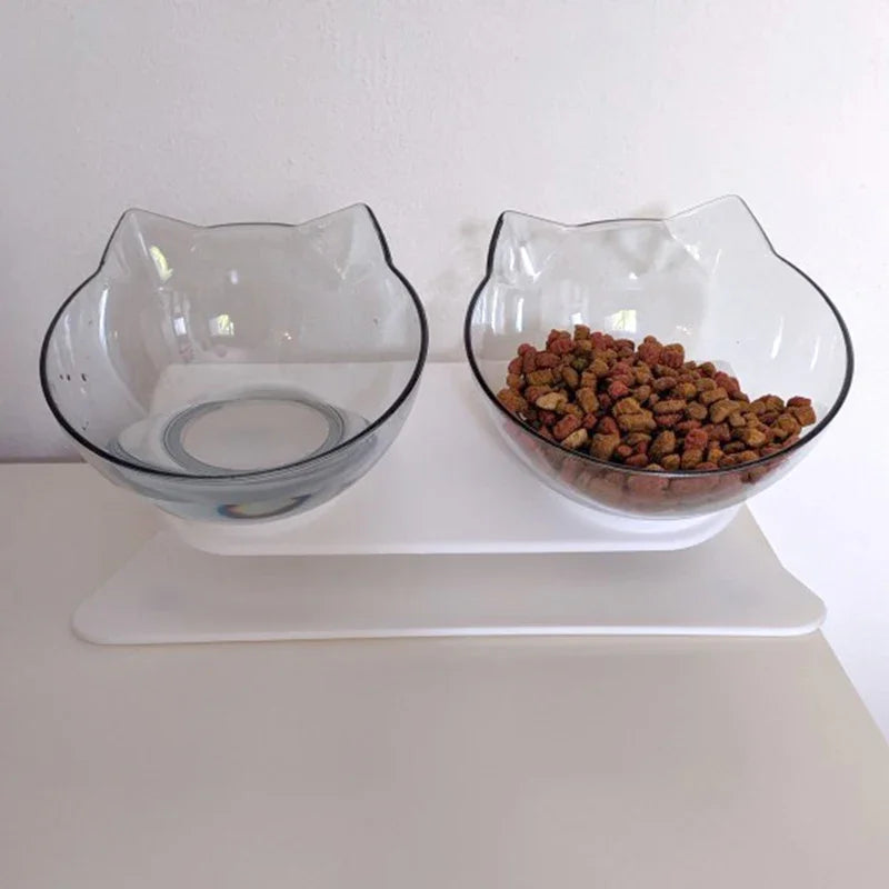 Detachable Food & Water Bowl Set for Cats & Small Dogs