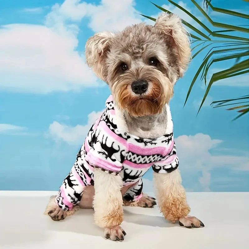 Cozy Reindeer Fleece Pet Pajamas