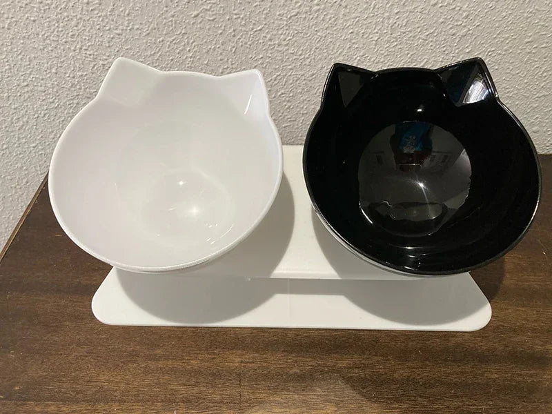 Detachable Food & Water Bowl Set for Cats & Small Dogs
