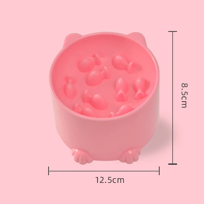 Elevated Slow-Feeding Cat Bowl (Anti-Choking & Neck-Friendly)