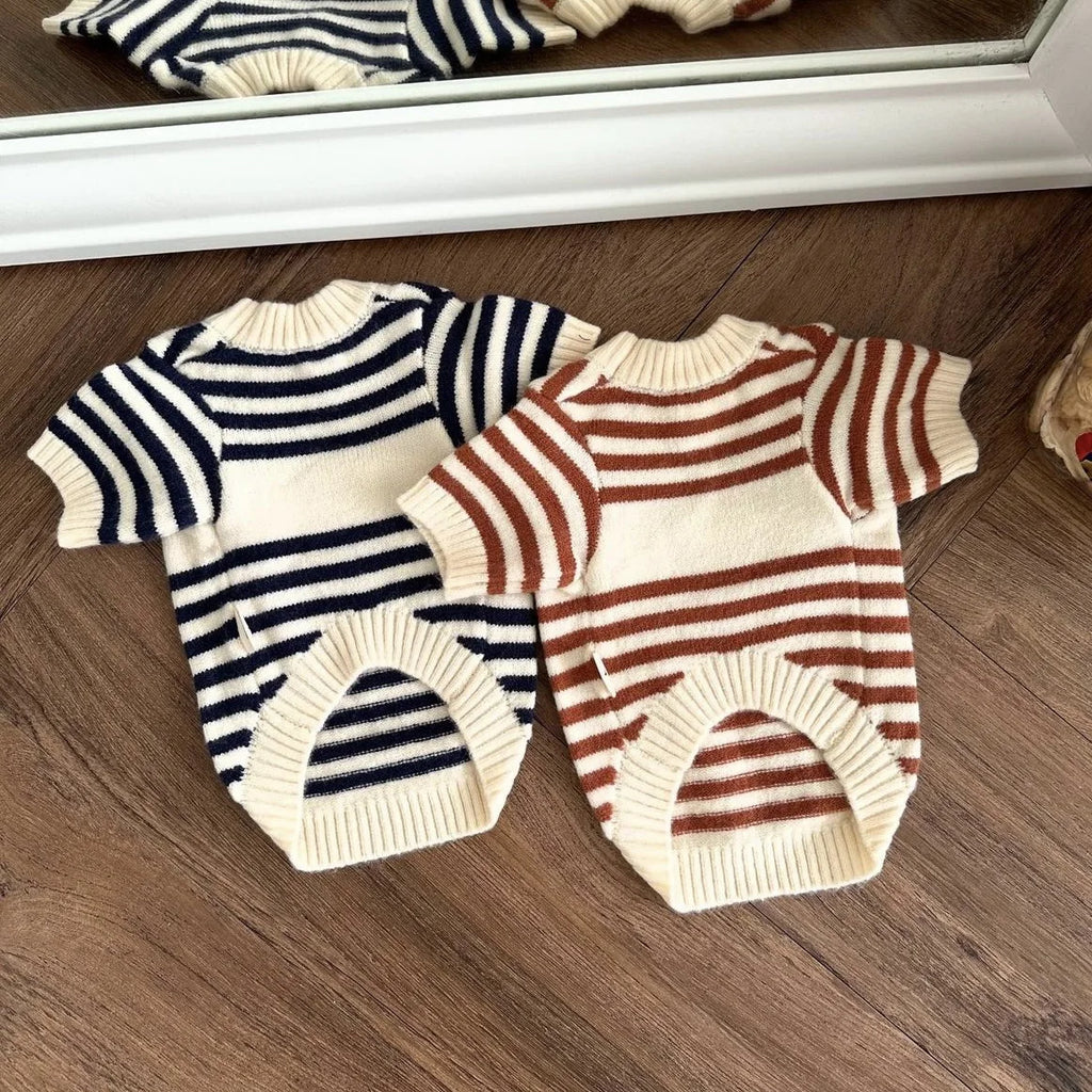 Striped Wool Dog Sweater (Autumn/Winter)