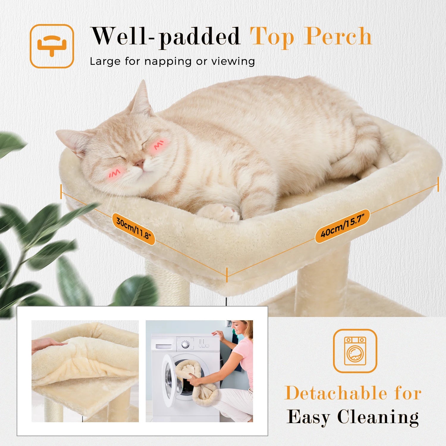 All-in-One Cozy Climbing & Resting Tower for Indoor Cats