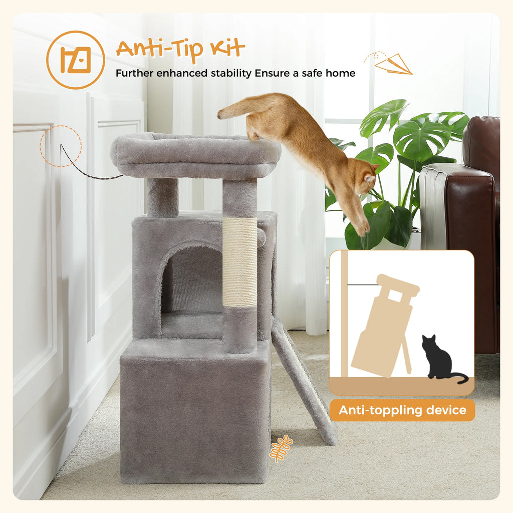 All-in-One Cozy Climbing & Resting Tower for Indoor Cats
