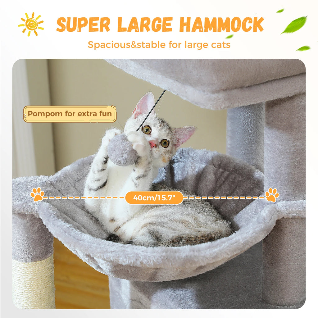 All-in-One Cozy Climbing & Resting Tower for Indoor Cats