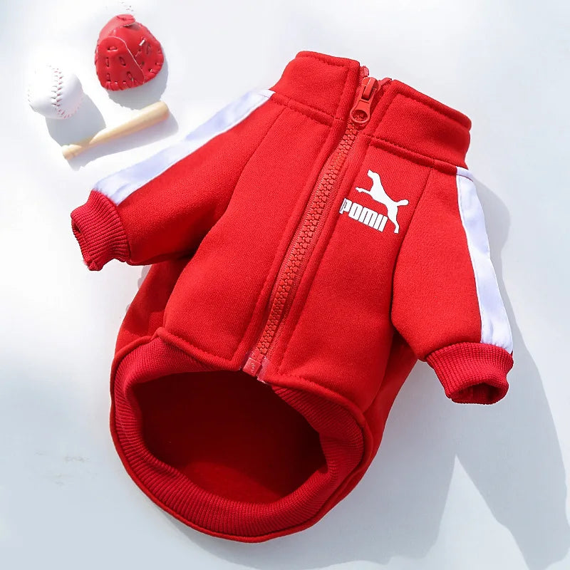 Baseball Dog Jacket – Cozy Winter Pet Clothes