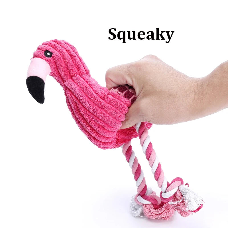 Flamingo Plush Squeaky Toy