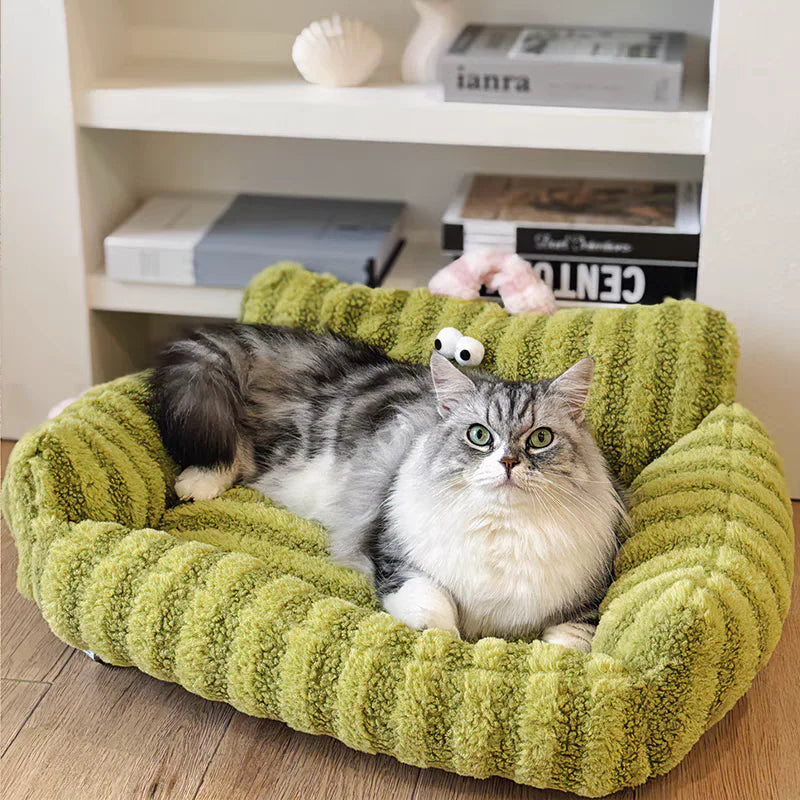 Mini Sofa Pet Bed (Cozy Linen Couch for Small Dogs & Cats) 🛋️🐾