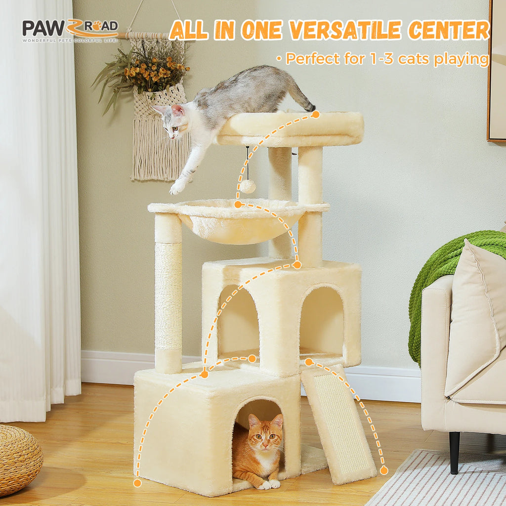 All-in-One Cozy Climbing & Resting Tower for Indoor Cats