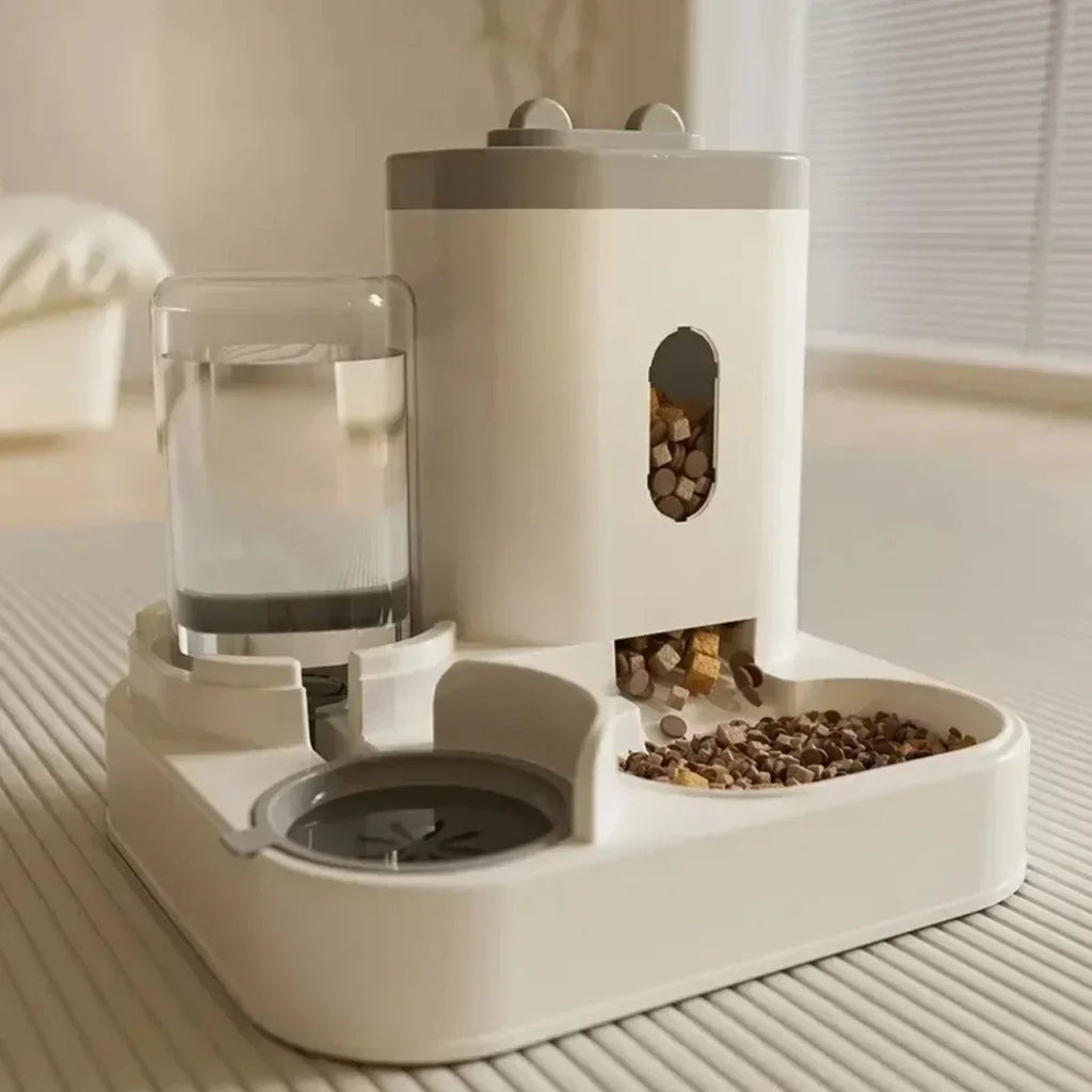Gravity-Fed Automatic Food & Water Feeder for Cats & Dogs