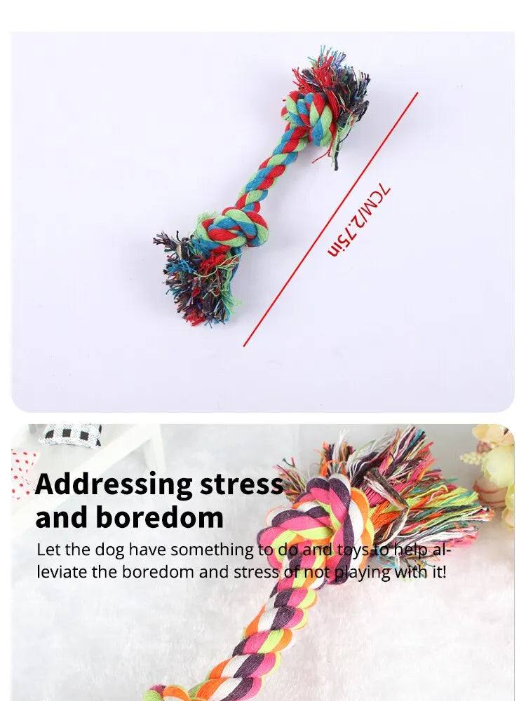 Color Knot Cotton Rope Chew