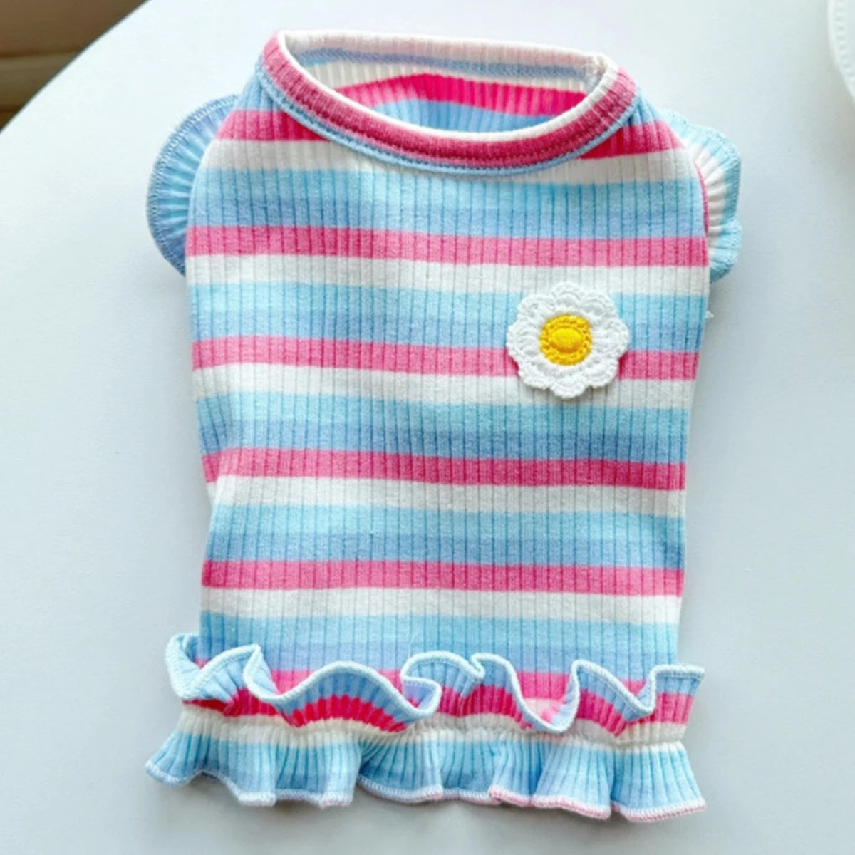Rainbow Flower Summer Pet Dress Vest (Small Dogs & Cats) 🌈🌼