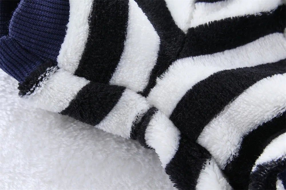 Cozy Bear Stripe Pet Jumpsuit