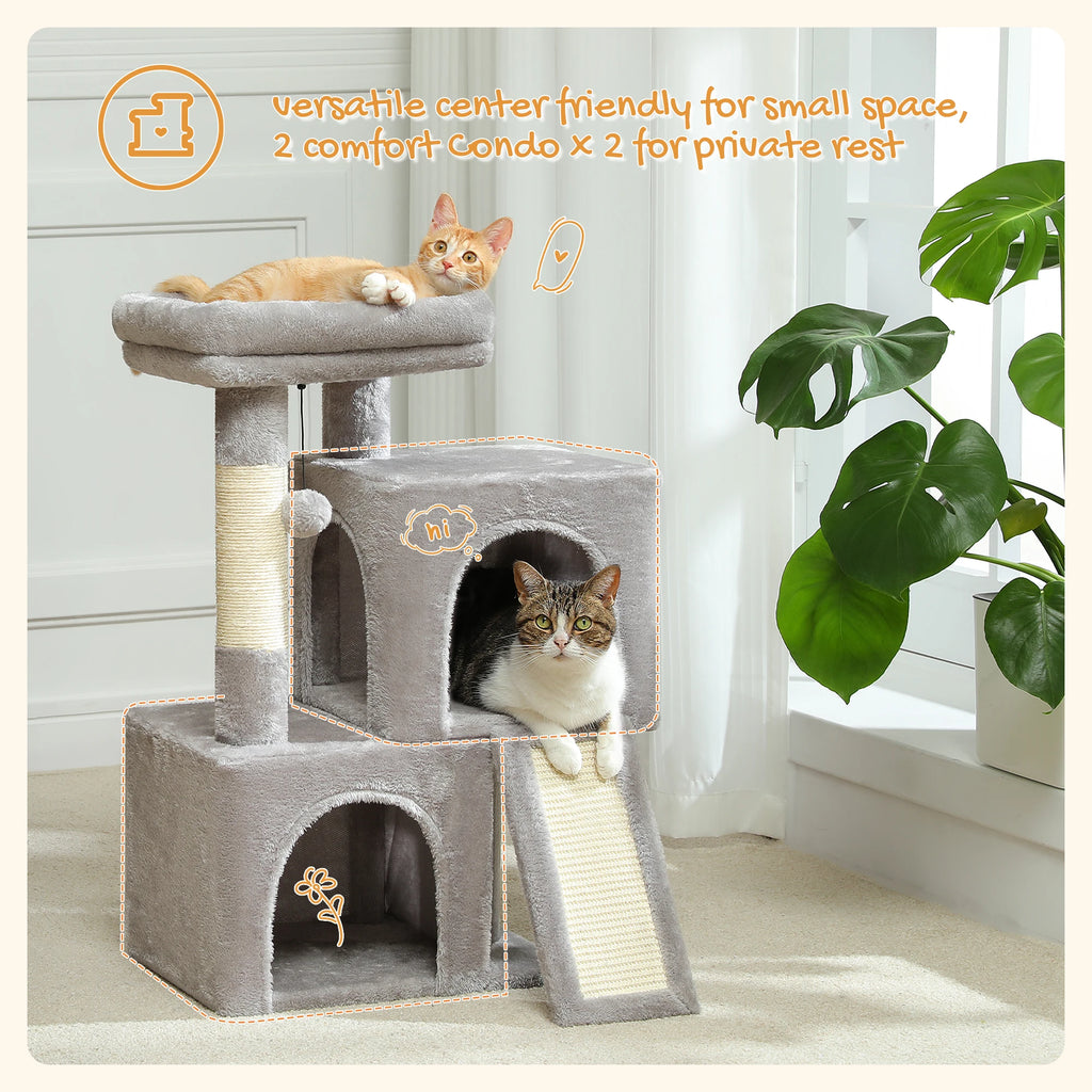 All-in-One Cozy Climbing & Resting Tower for Indoor Cats