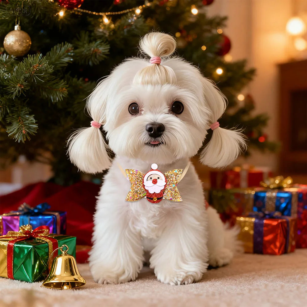 Necklace for Paws: New Year Party Bowties Set (5/10PCS)