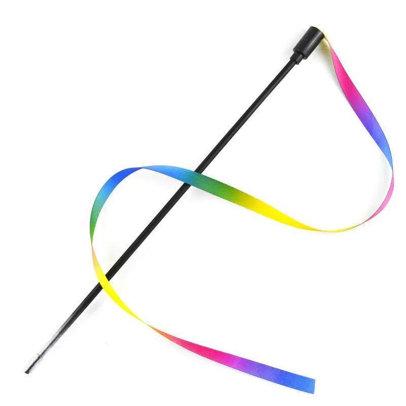 Silk Ribbon Feather Teaser Wand