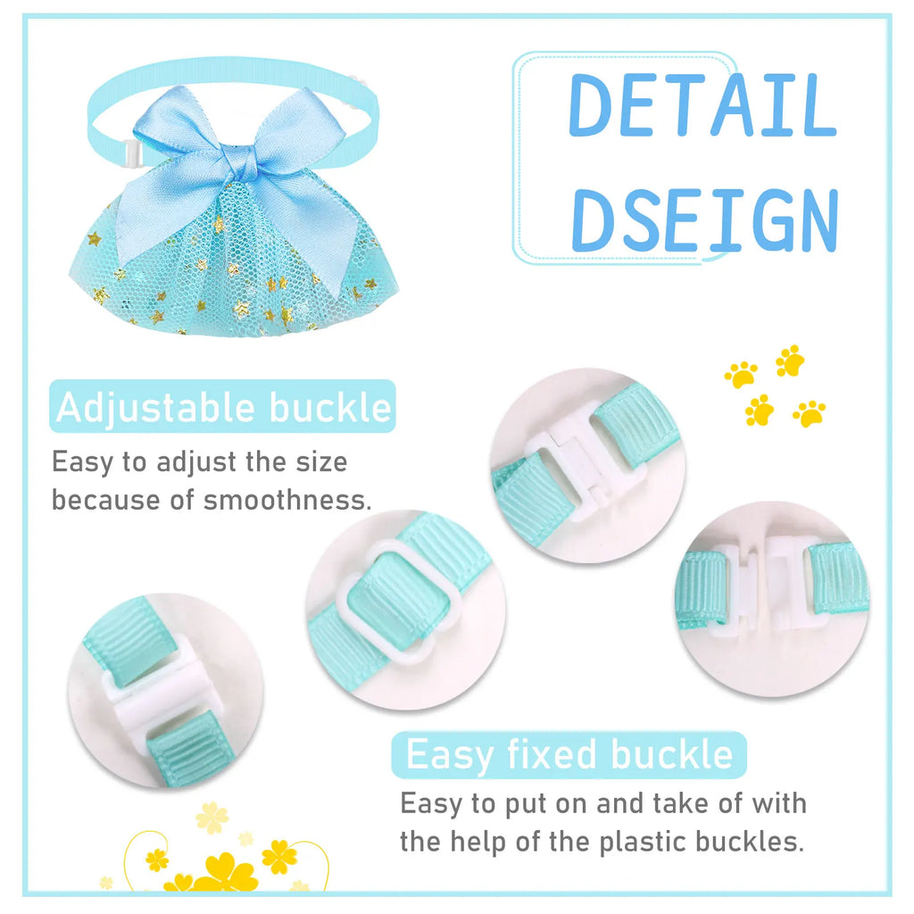 Lace Bow Collar Charms Set – 10pcs