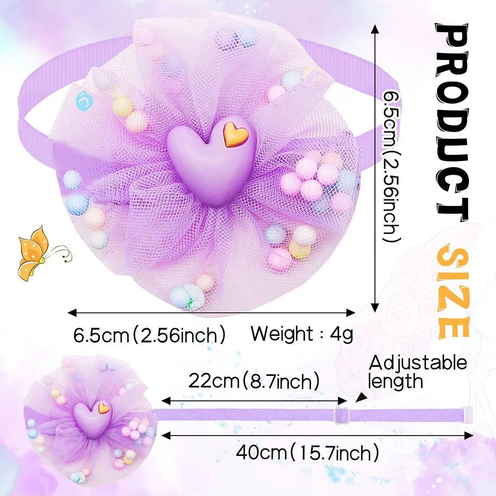 Lace Bow Collar Charms Set – 10pcs