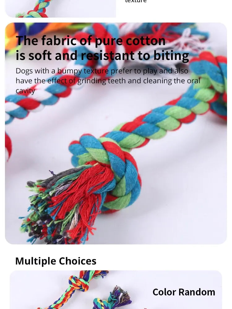 Color Knot Cotton Rope Chew