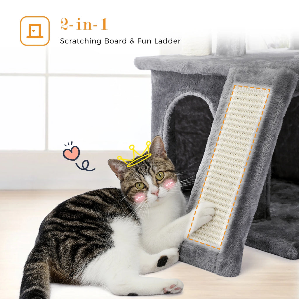 All-in-One Cozy Climbing & Resting Tower for Indoor Cats