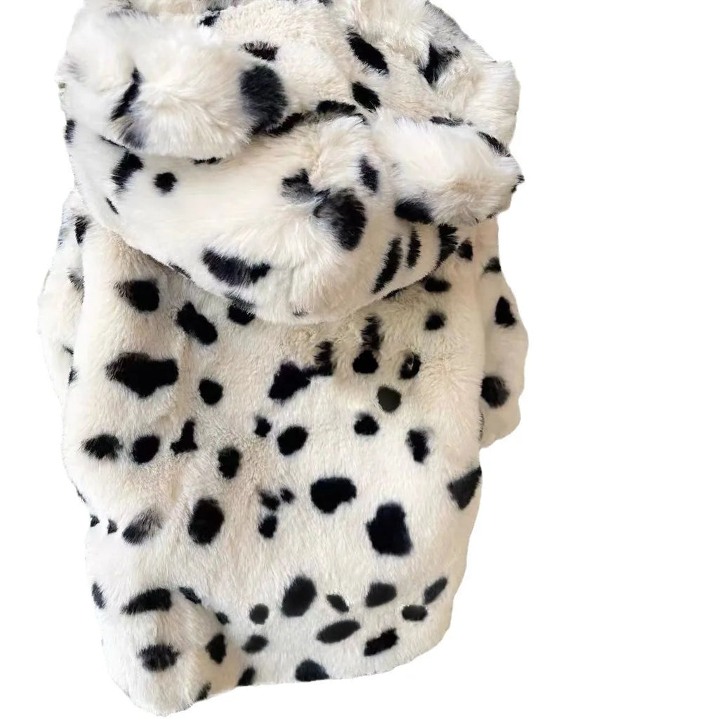 Luxe Plush Fur Dog Coat – Cozy Winter Warmth for Small & Medium Dogs