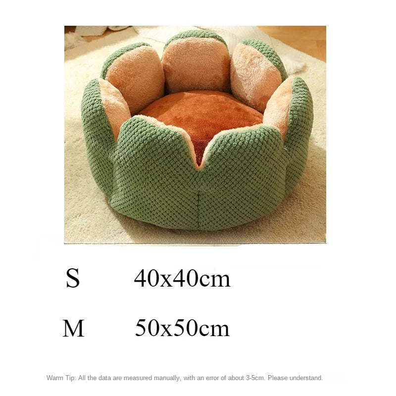 Cactus Flower Cat Bed (Plush Pet Nest for Cozy Naps) 🌵🌸🐱