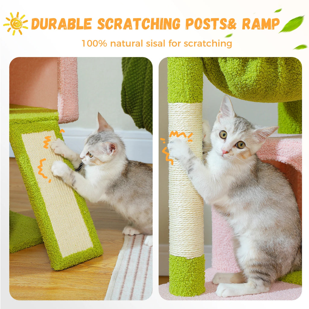 All-in-One Cozy Climbing & Resting Tower for Indoor Cats