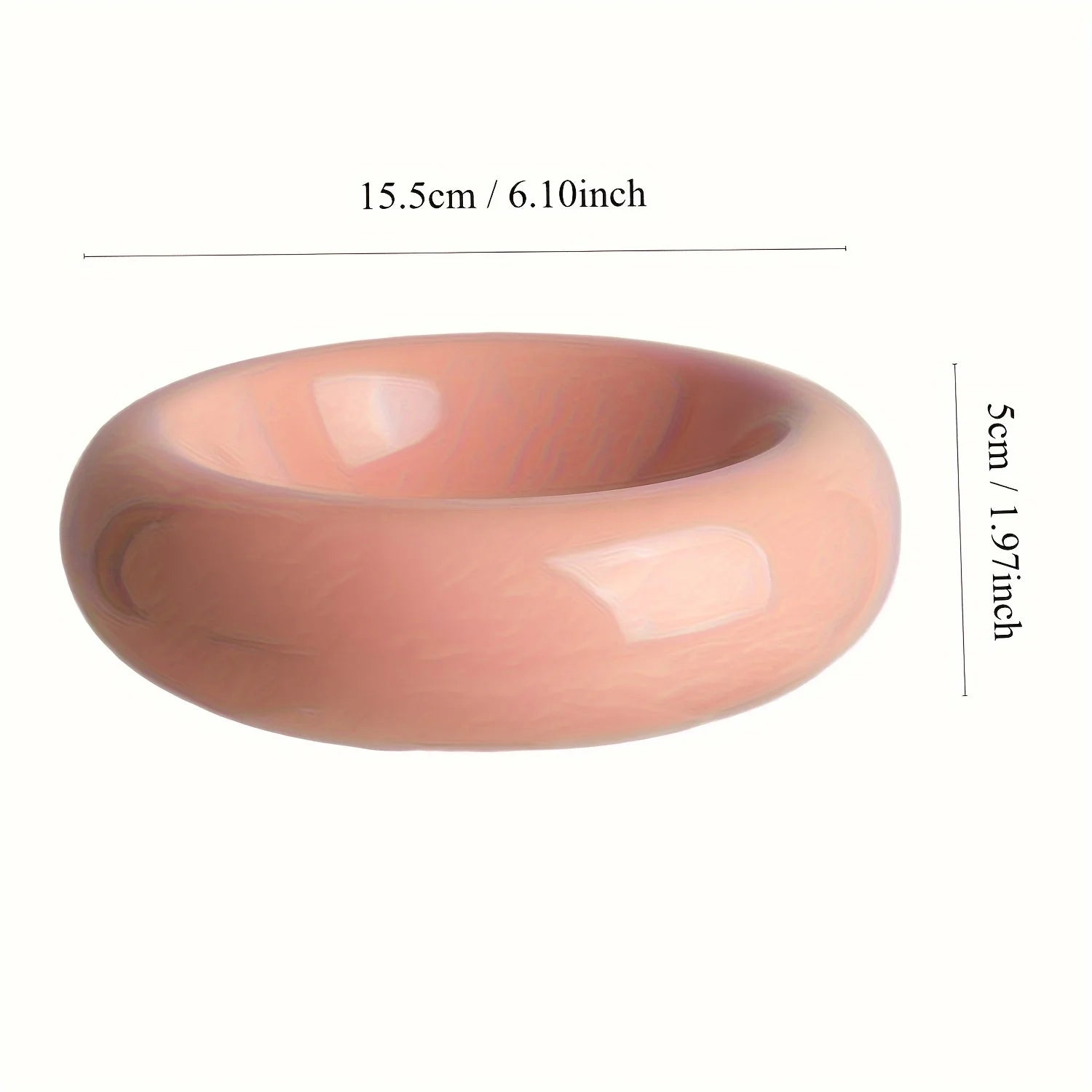 Donut-Shape Ceramic Cat Bowl