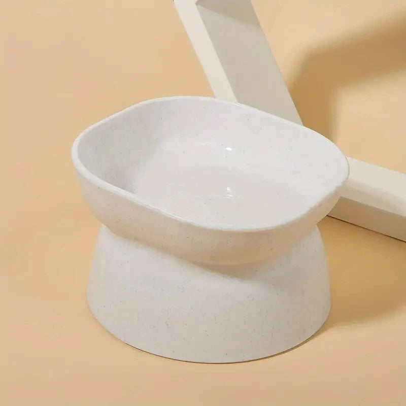 Anti-Rollover, Wide-Opening Feeding Bowl for Cats