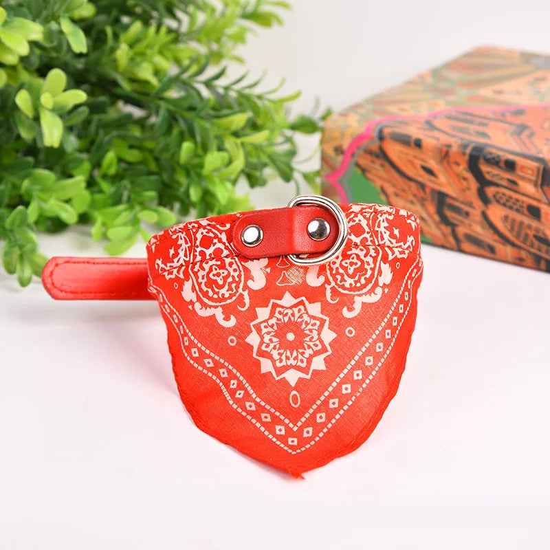 Printed Bandana Dog & Cat Collar (PU)