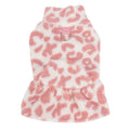 Leopard Winter Fleece Dog Dress Pullover (XS–XL)