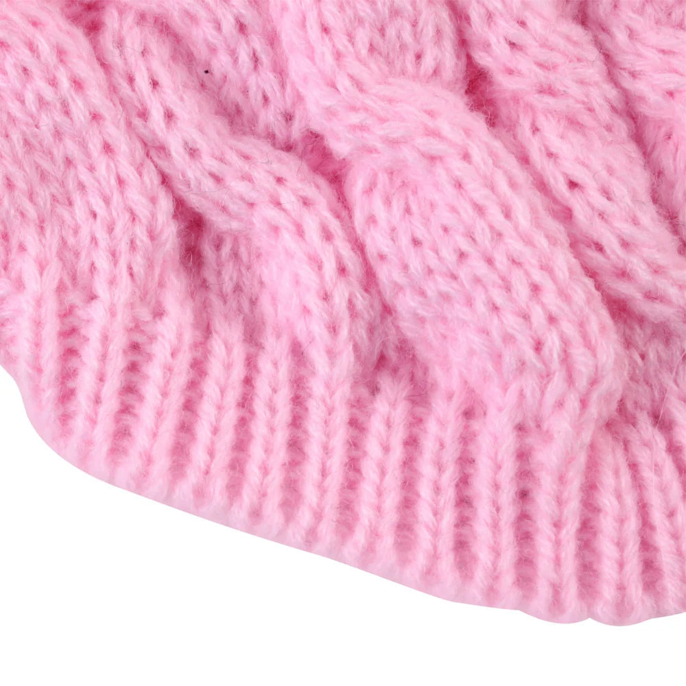 Warm Knit Dog Sweater for Small Dogs – Solid Color Pullover (XS–XXL)
