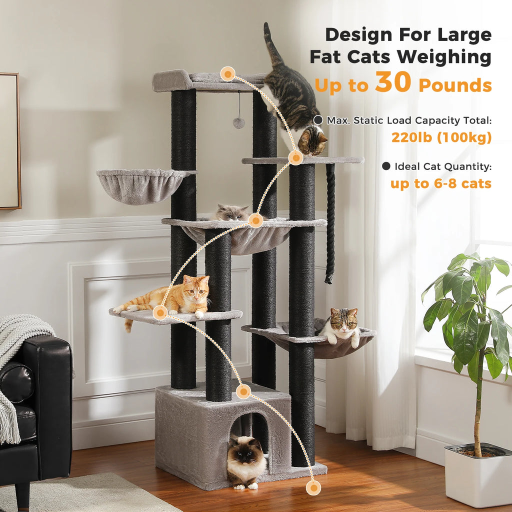 Extra-Large Climbing Tower for Big & Multi-Cat Homes