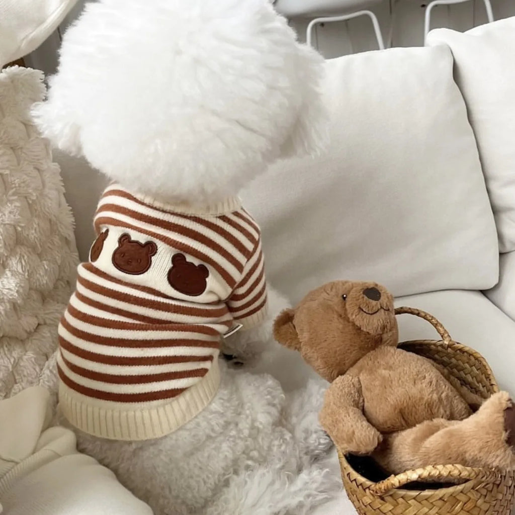 Striped Wool Dog Sweater (Autumn/Winter)