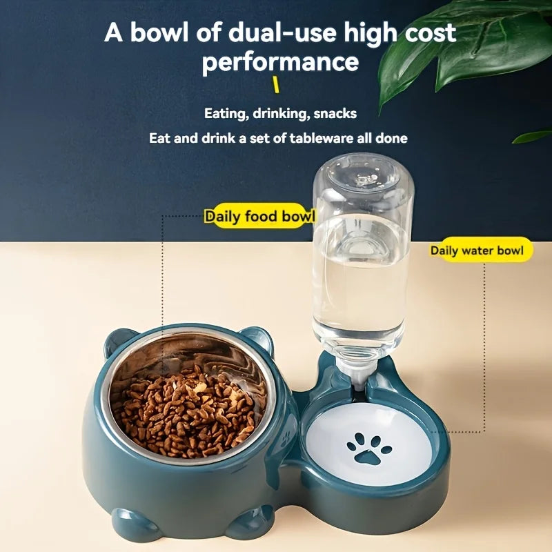 Automatic Pet Feeder & Water Dispenser (No Power Required)