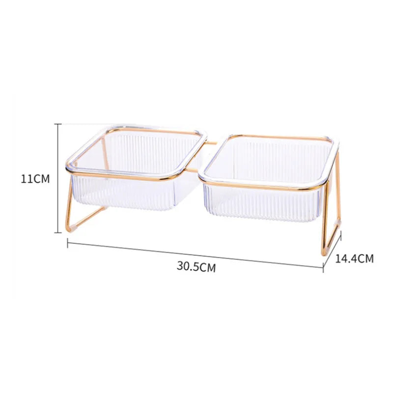 Neck-Friendly Feeding & Water Station for Cats and Dogs