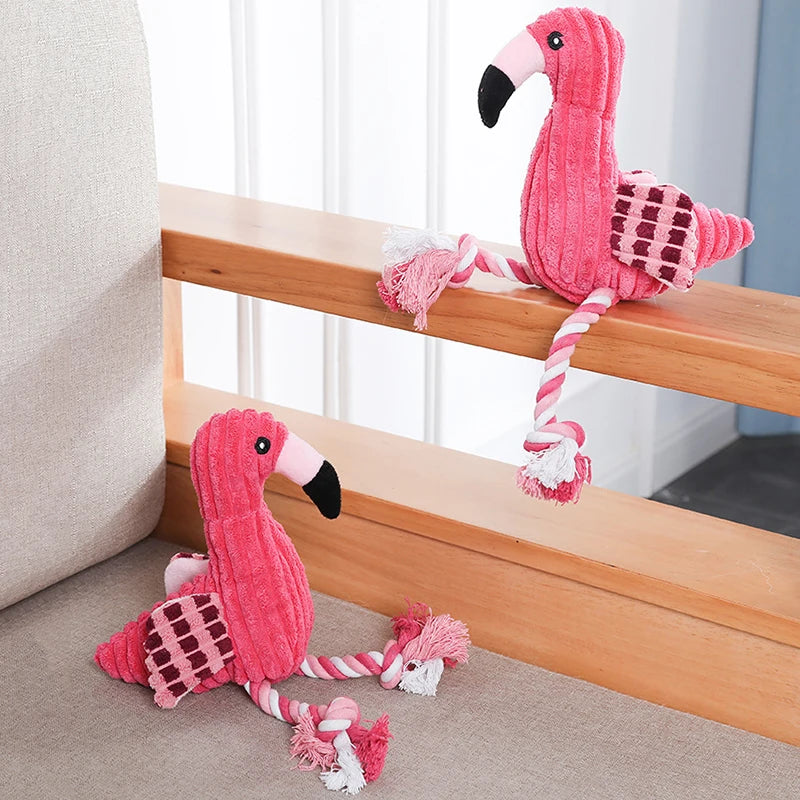 Flamingo Plush Squeaky Toy