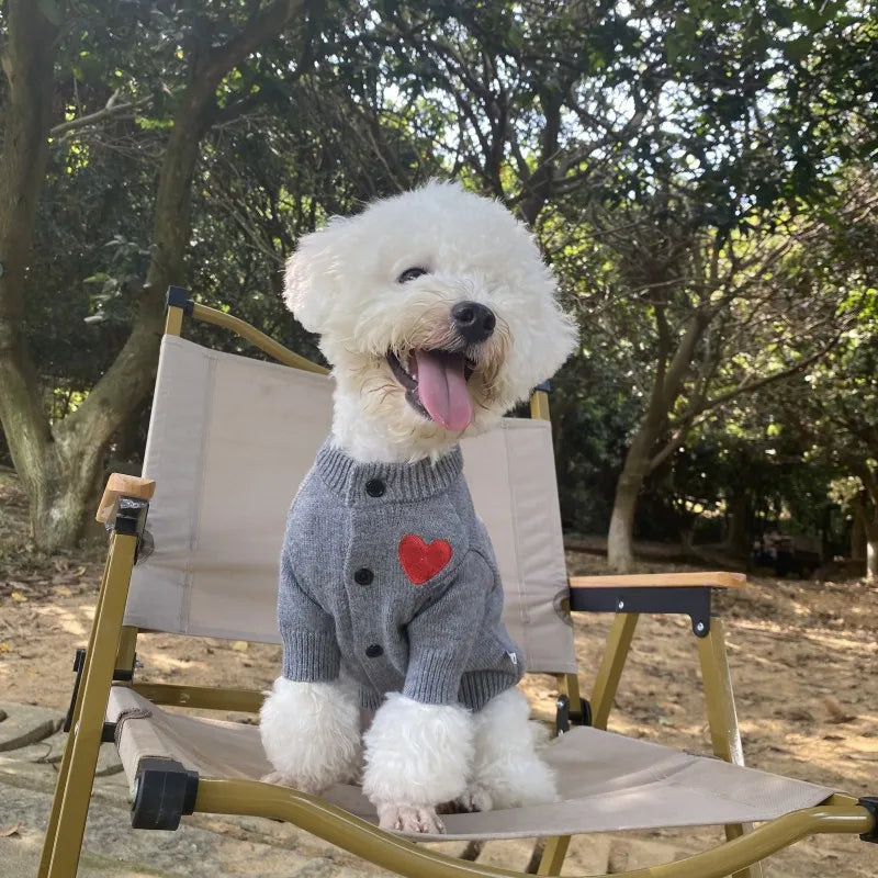 Love Heart Dog Hoodie Sweater ❤️🐶