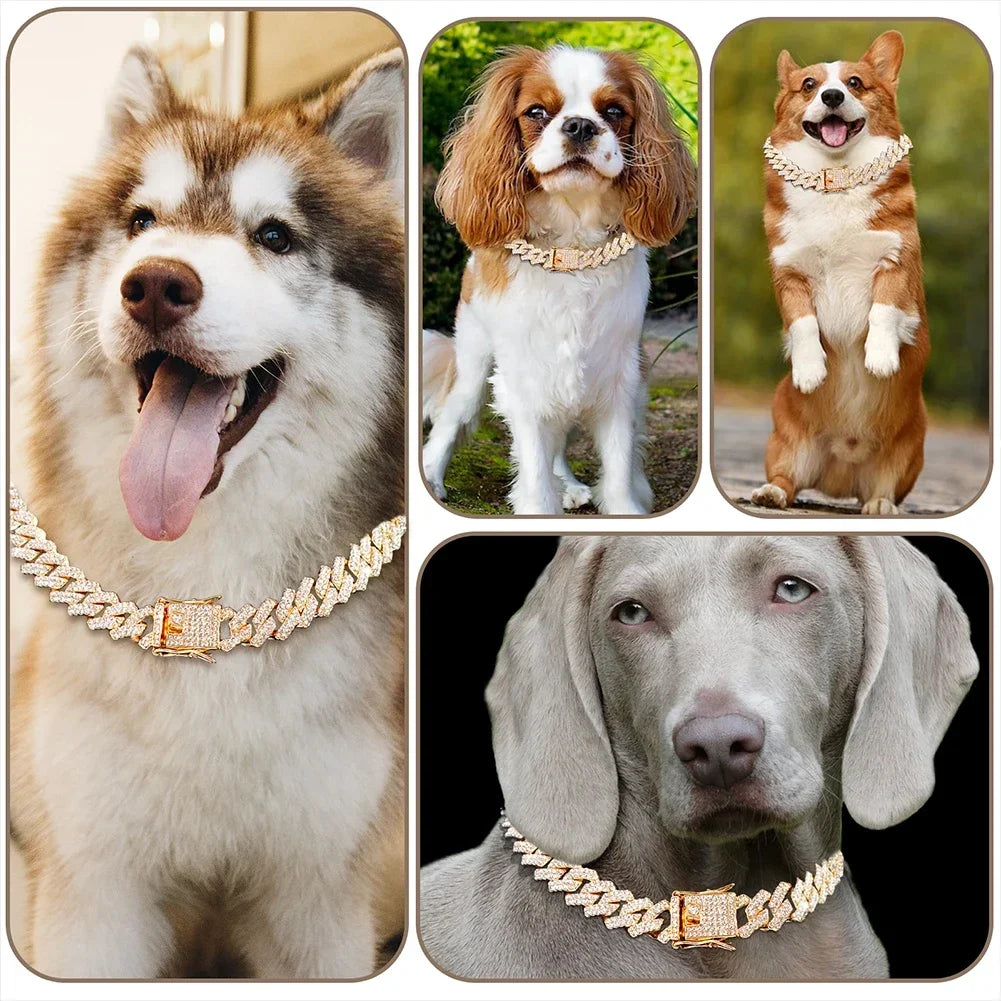 Diamond Cuban Chain Pet Necklace