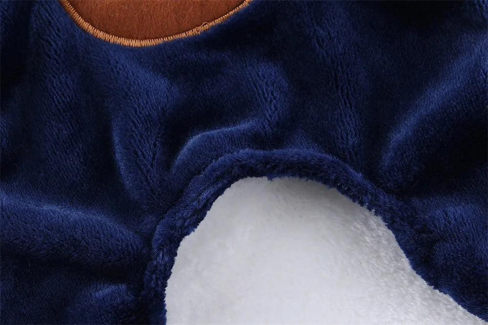 Cozy Bear Stripe Pet Jumpsuit