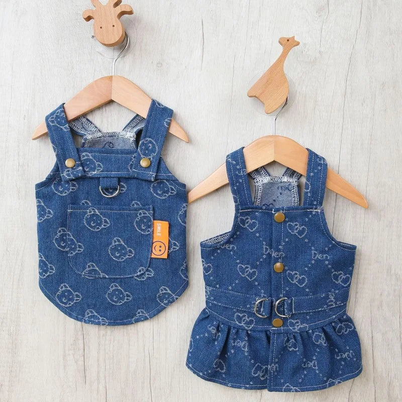 Denim Harness Dress for Small Dogs (Spring/Summer) 💙👗🐾