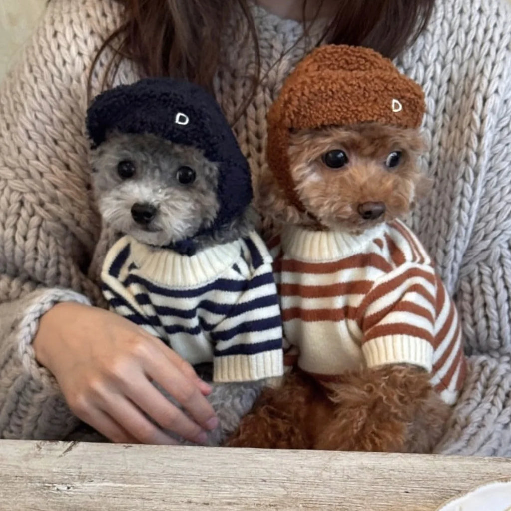 Striped Wool Dog Sweater (Autumn/Winter)