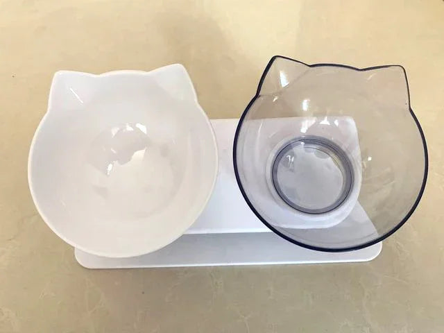 Detachable Food & Water Bowl Set for Cats & Small Dogs
