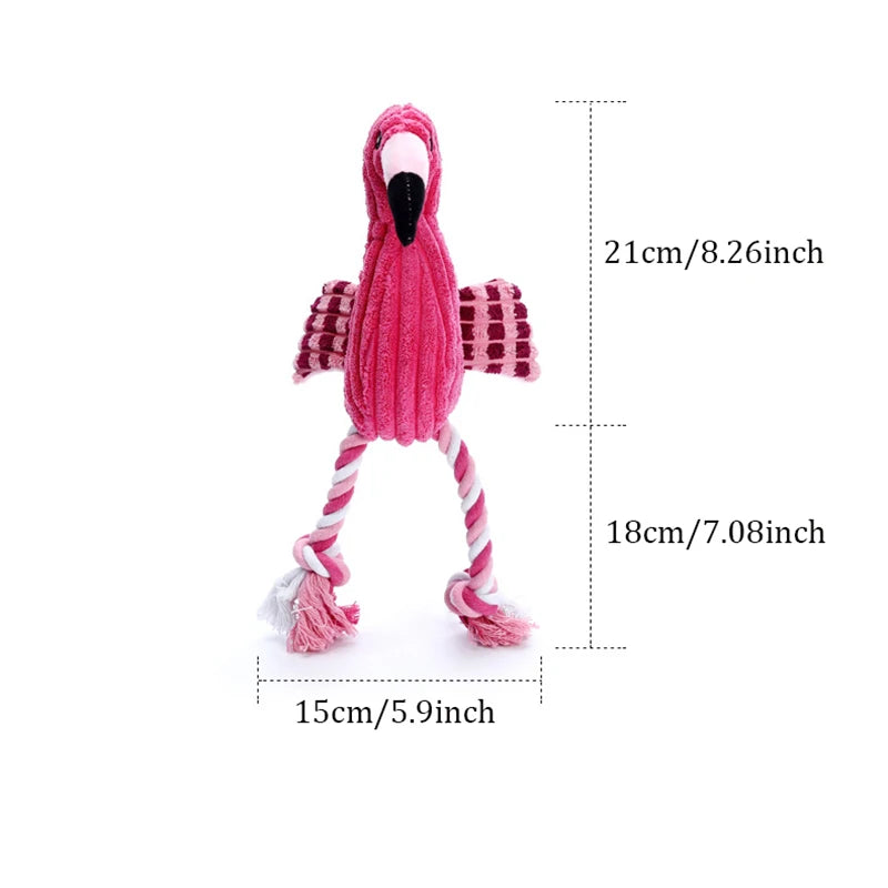Flamingo Plush Squeaky Toy