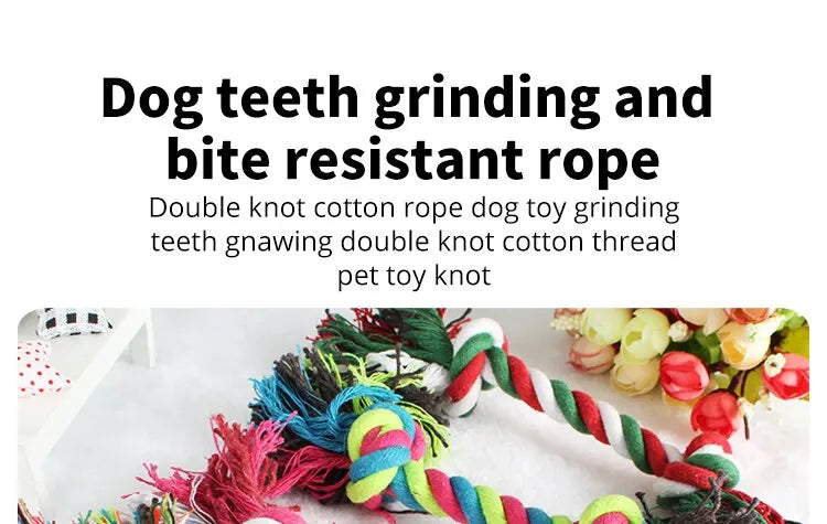 Color Knot Cotton Rope Chew